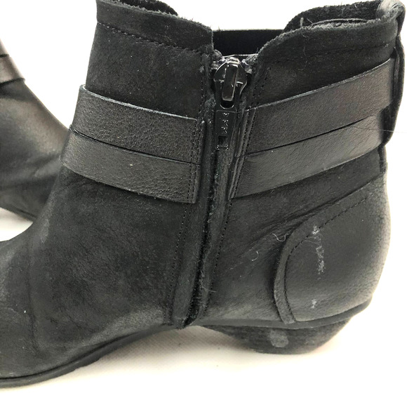 Abeo Nadia Leather Ankle Booties Black, Sz 7 - Picture 10 of 10